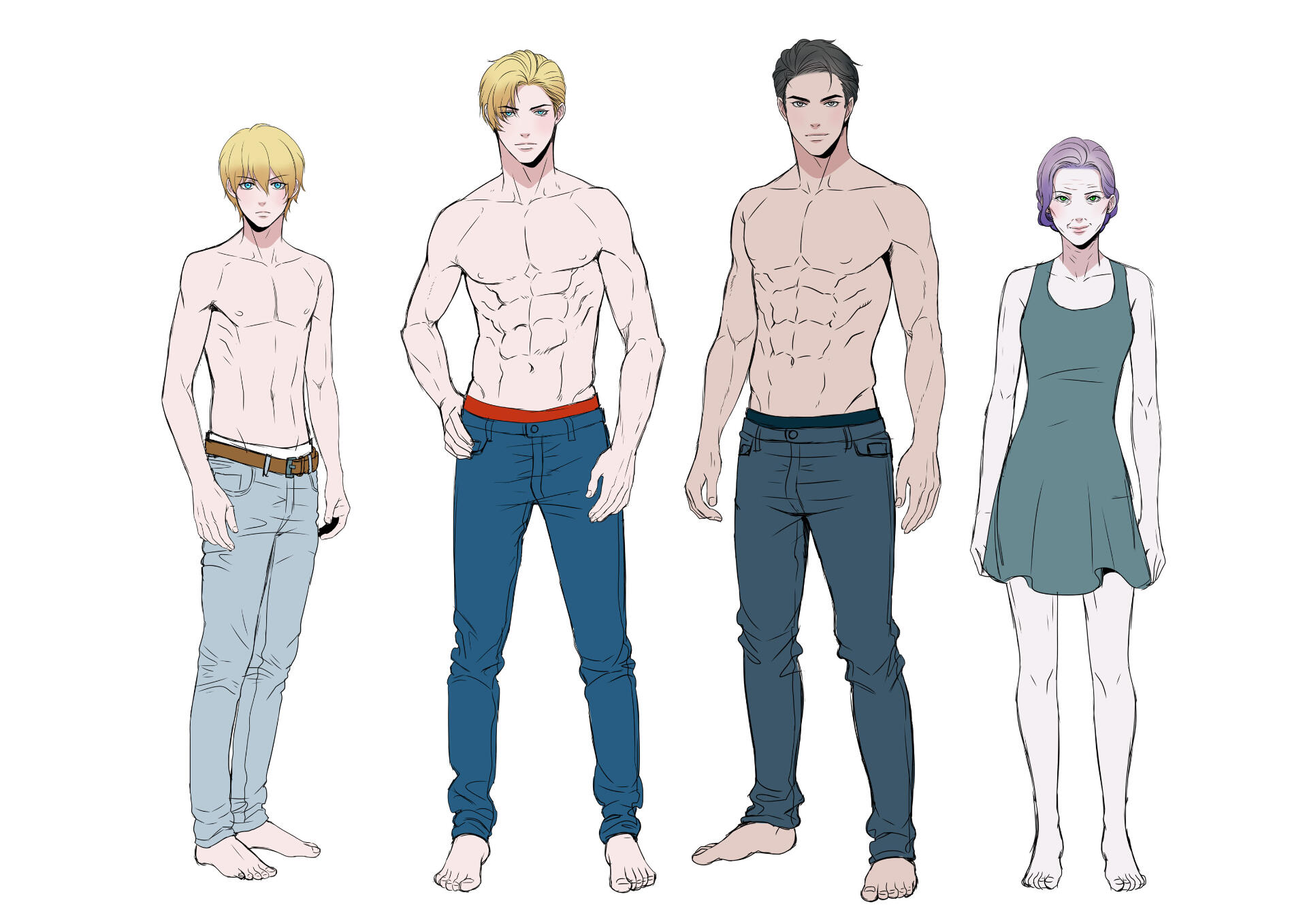 Reversal webtoon design character